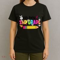 Oh Hey 2nd Grade Back To School Students Teachers Groovy T-Shirt thumb 4
