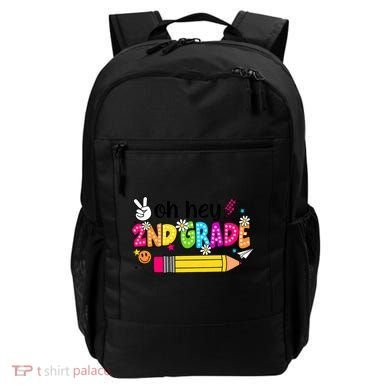 Oh Hey 2nd Grade Back To School Students Teachers Groovy Backpack