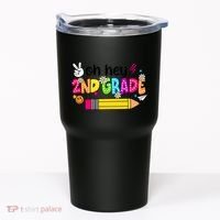 Oh Hey 2nd Grade Back To School Students Teachers Groovy Tumbler thumb 0