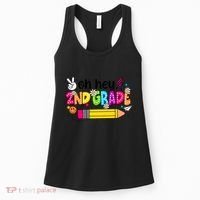 Oh Hey 2nd Grade Back To School Students Teachers Groovy Women's Tank Top thumb 0