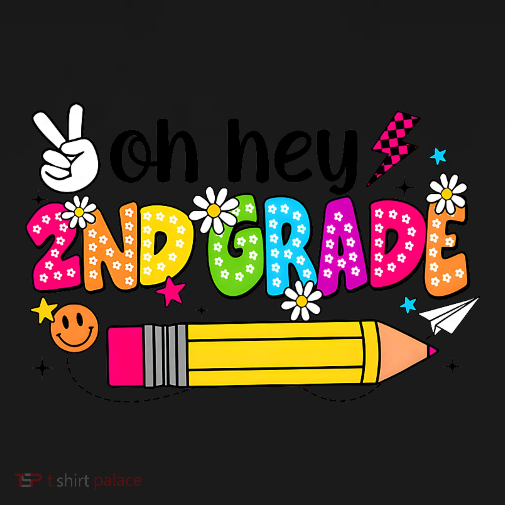 Oh Hey 2nd Grade Back To School Students Teachers Groovy Women's Tank Top