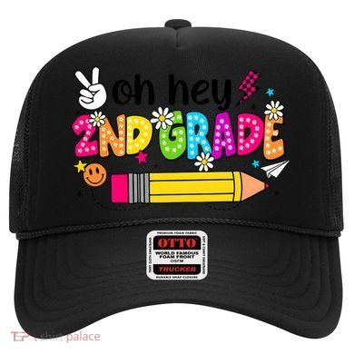 Oh Hey 2nd Grade Back To School Students Teachers Groovy Hat