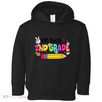 Oh Hey 2nd Grade Back To School Students Teachers Groovy Toddler Hoodie thumb 0