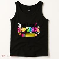 Oh Hey 2nd Grade Back To School Students Teachers Groovy Tank Top thumb 2