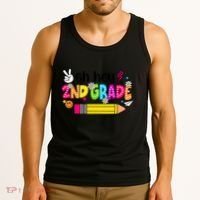 Oh Hey 2nd Grade Back To School Students Teachers Groovy Tank Top thumb 3