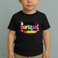 Oh Hey 2nd Grade Back To School Students Teachers Groovy Toddler T-Shirt thumb 2