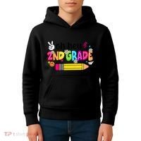 Oh Hey 2nd Grade Back To School Students Teachers Groovy Kids Hoodie thumb 4