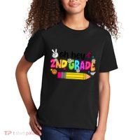 Oh Hey 2nd Grade Back To School Students Teachers Groovy Kids T-Shirt thumb 2