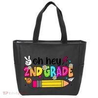 Oh Hey 2nd Grade Back To School Students Teachers Groovy Tote Bag thumb 0