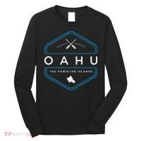 Oahu Hawaii Beach Graphic Long Sleeve Shirt thumb 0