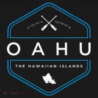Oahu Hawaii Beach Graphic Button thumb 1