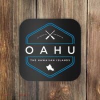 Oahu Hawaii Beach Graphic Coaster thumb 0