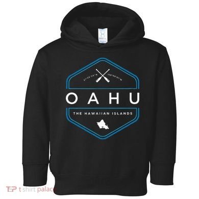 Oahu Hawaii Beach Graphic Toddler Hoodie