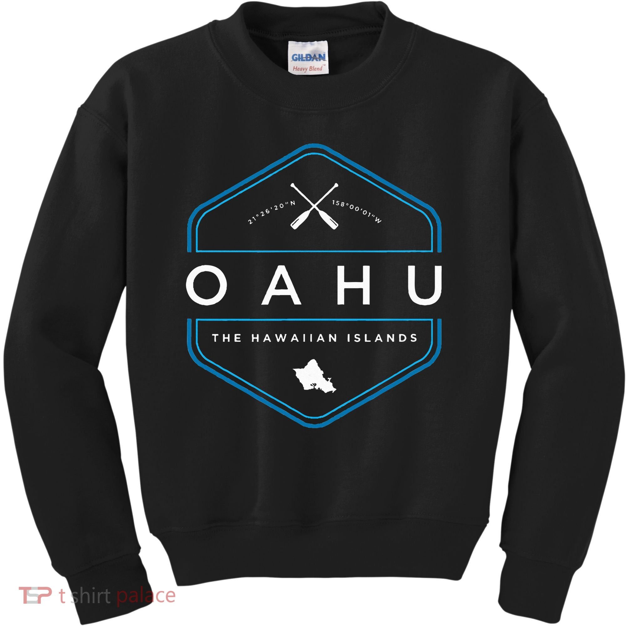 Oahu Hawaii Beach Graphic Kids Sweatshirt