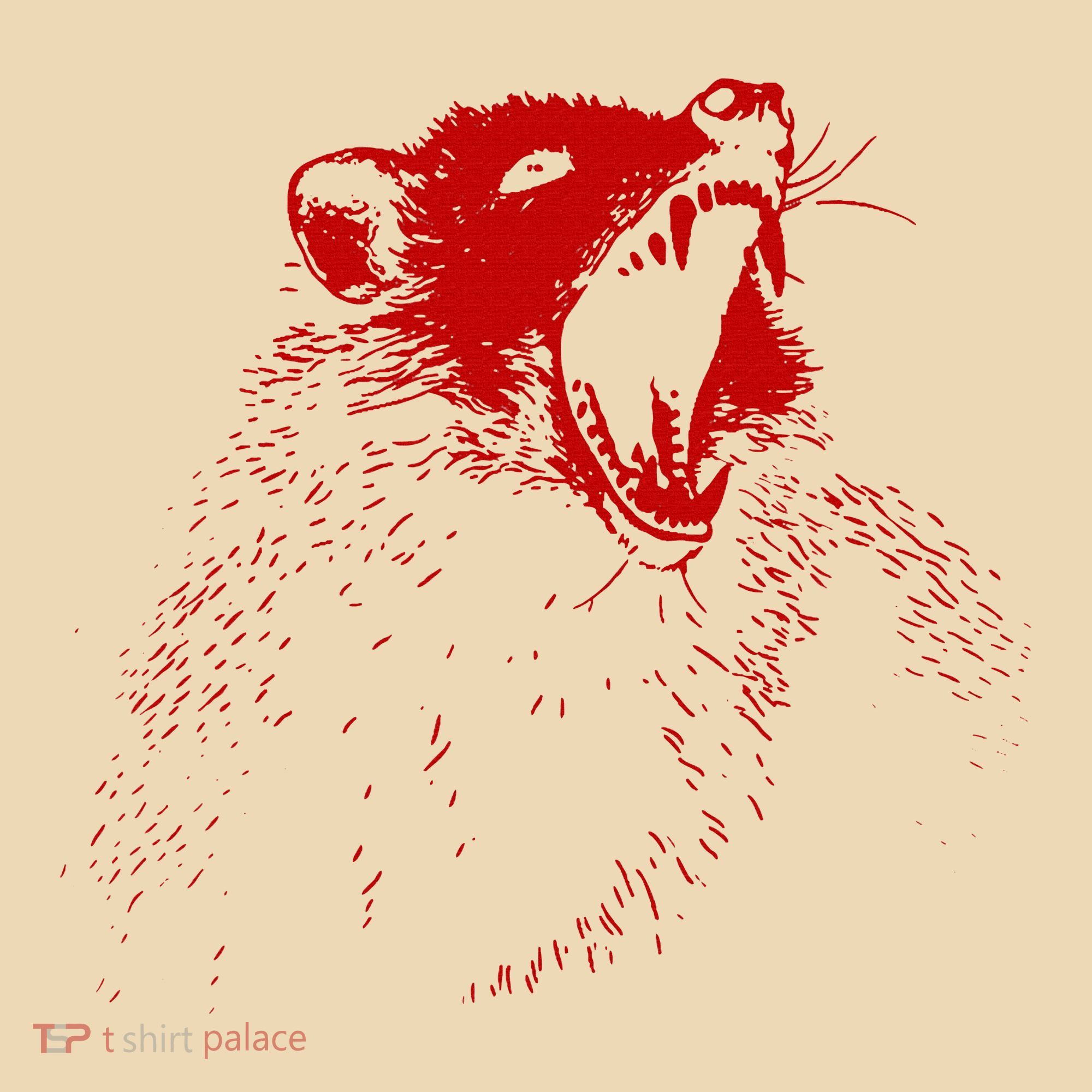 Opossum Hissing Black & Red Angry Possum Tote Bag