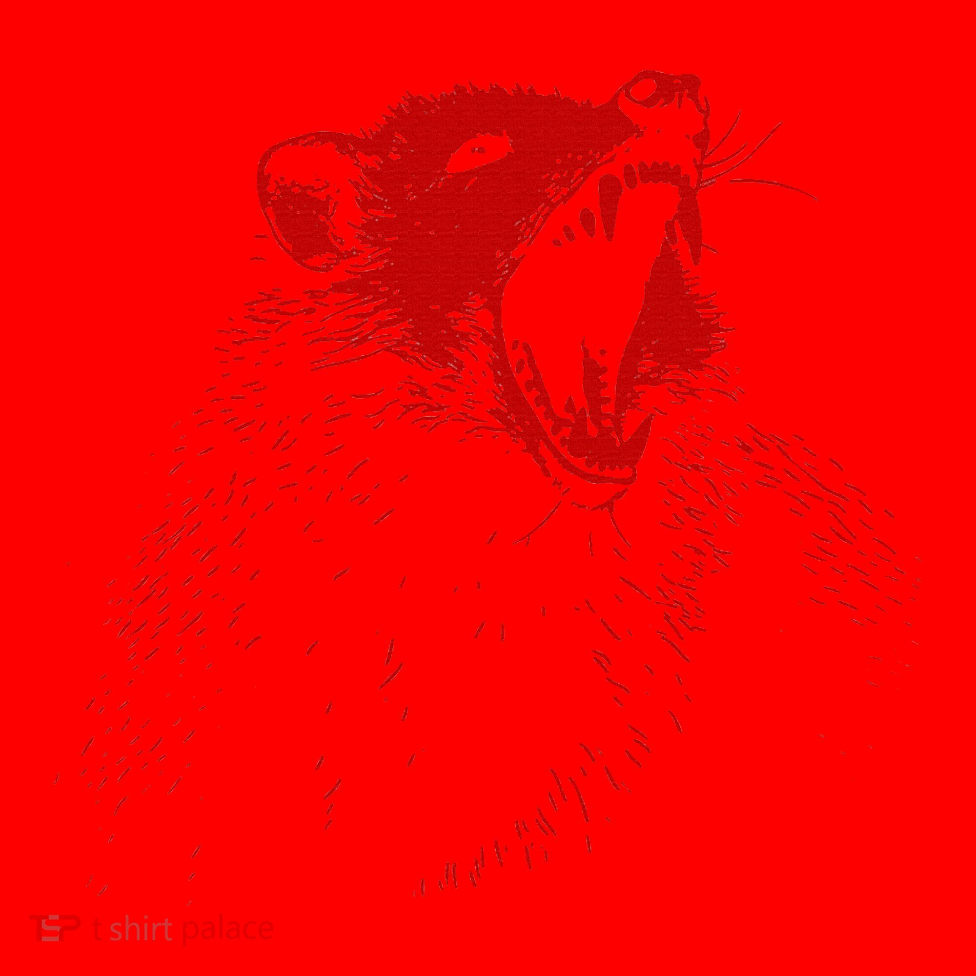 Opossum Hissing Black & Red Angry Possum Santa Hat