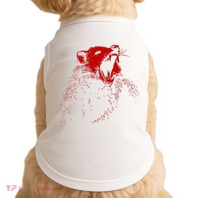 Opossum Hissing Black & Red Angry Possum Doggie Tank