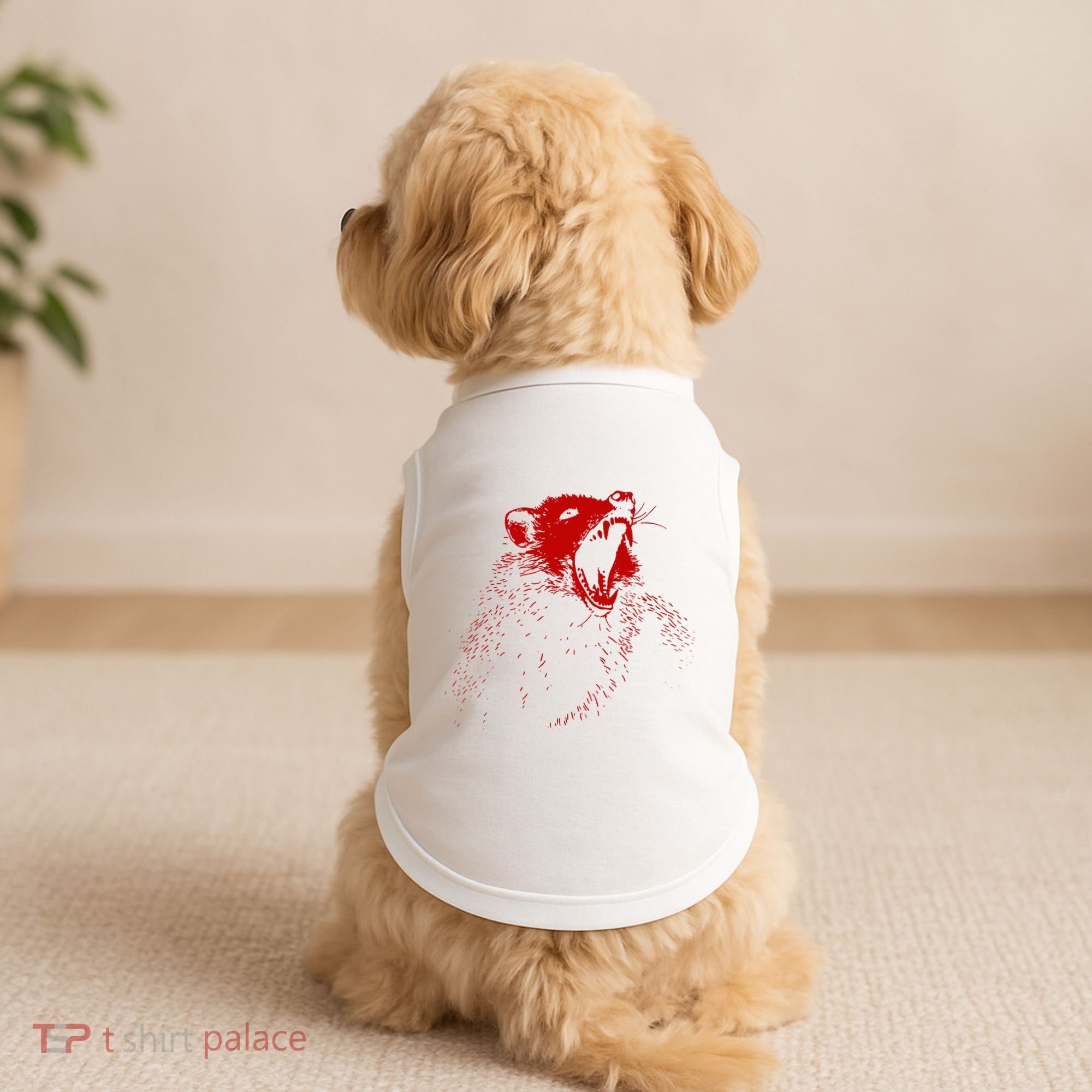 Opossum Hissing Black & Red Angry Possum Doggie Tank