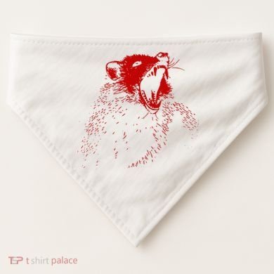 Opossum Hissing Black & Red Angry Possum USA-Made Doggie Bandana