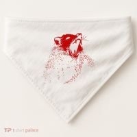 Opossum Hissing Black & Red Angry Possum USA-Made Doggie Bandana thumb 0