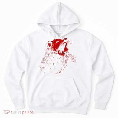 Opossum Hissing Black & Red Angry Possum Hoodie