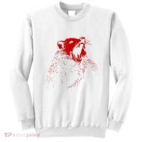 Opossum Hissing Black & Red Angry Possum Sweatshirt thumb 0