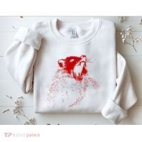 Opossum Hissing Black & Red Angry Possum Sweatshirt thumb 2