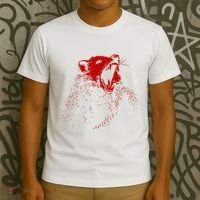 Opossum Hissing Black & Red Angry Possum T-Shirt thumb 3