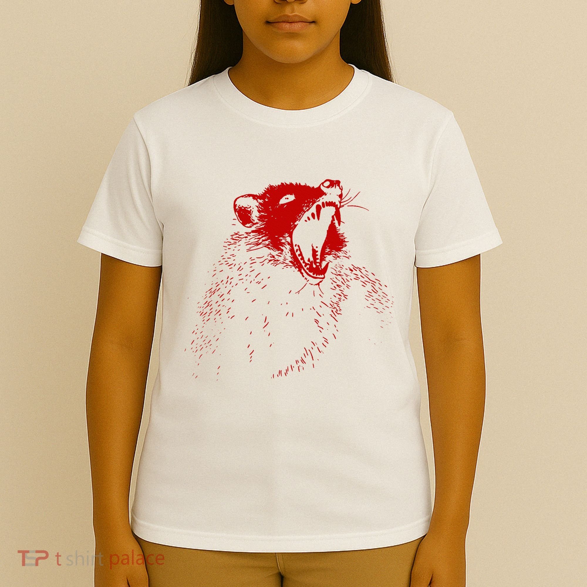 Opossum Hissing Black & Red Angry Possum T-Shirt