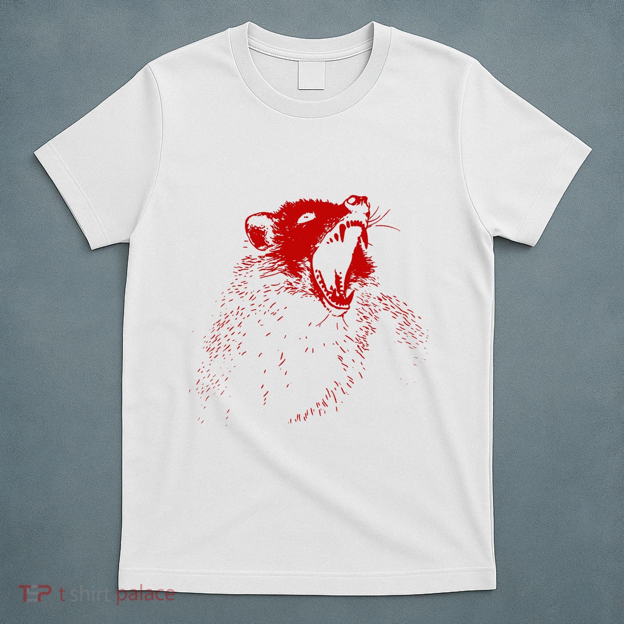 Opossum Hissing Black & Red Angry Possum T-Shirt