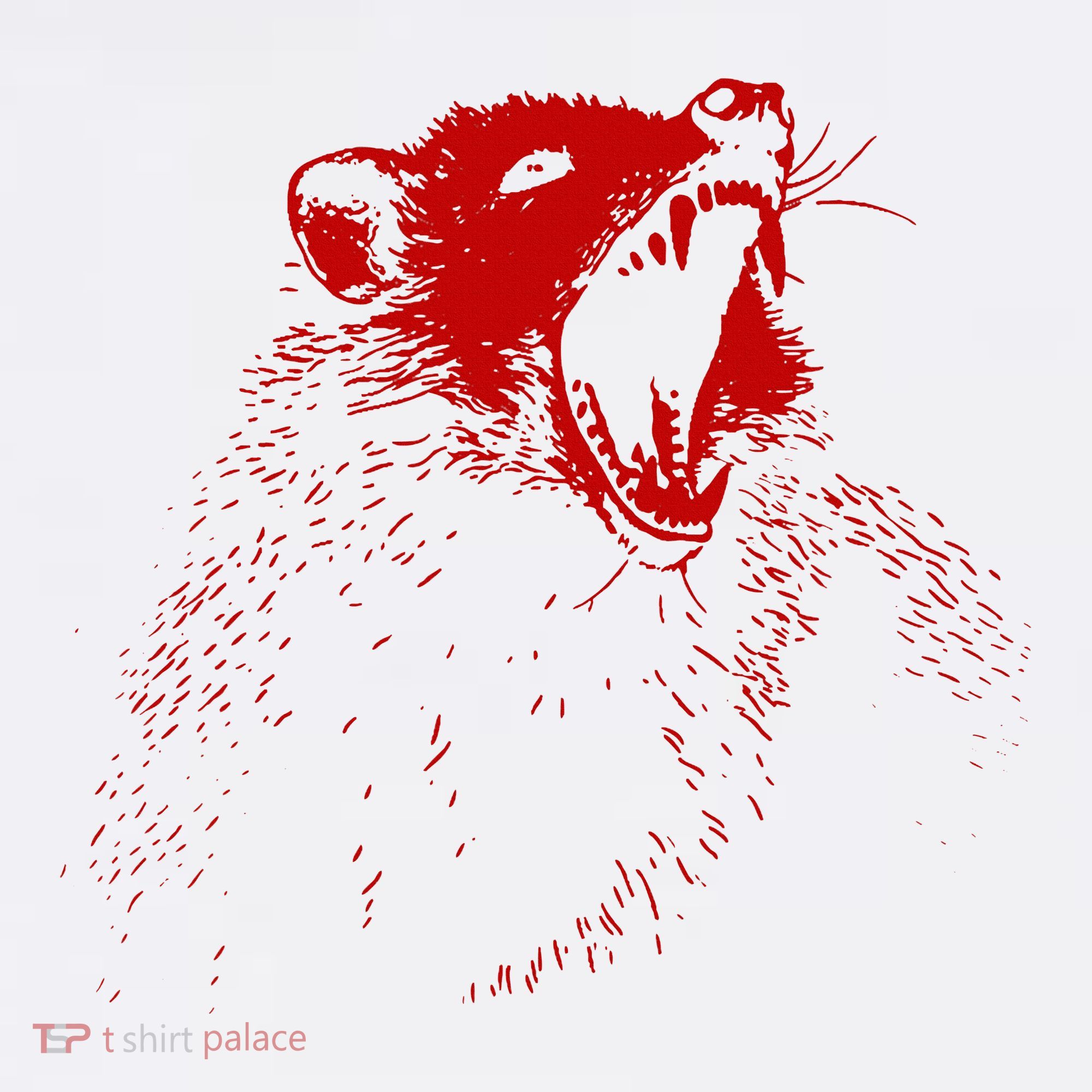 Opossum Hissing Black & Red Angry Possum T-Shirt