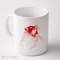 Opossum Hissing Black & Red Angry Possum Coffee Mug thumb 0