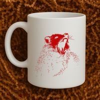 Opossum Hissing Black & Red Angry Possum Coffee Mug thumb 2