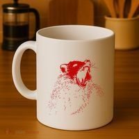 Opossum Hissing Black & Red Angry Possum Coffee Mug thumb 4