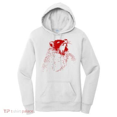 Opossum Hissing Black & Red Angry Possum Women's Hoodie