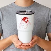 Opossum Hissing Black & Red Angry Possum Tumbler thumb 2