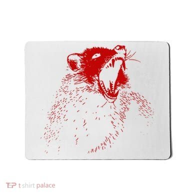 Opossum Hissing Black & Red Angry Possum Mousepad