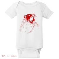 Opossum Hissing Black & Red Angry Possum Baby Bodysuit thumb 0