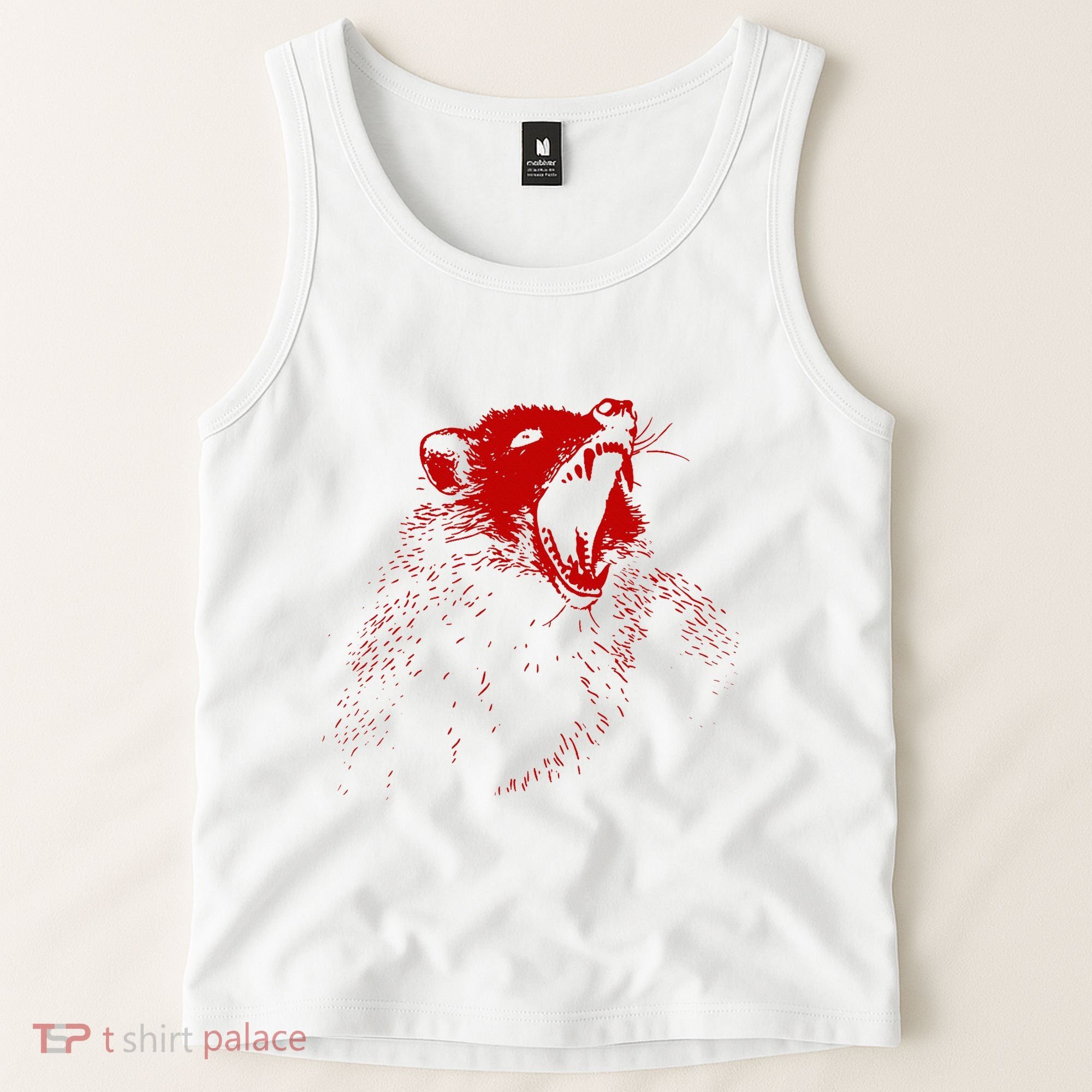 Opossum Hissing Black & Red Angry Possum Tank Top