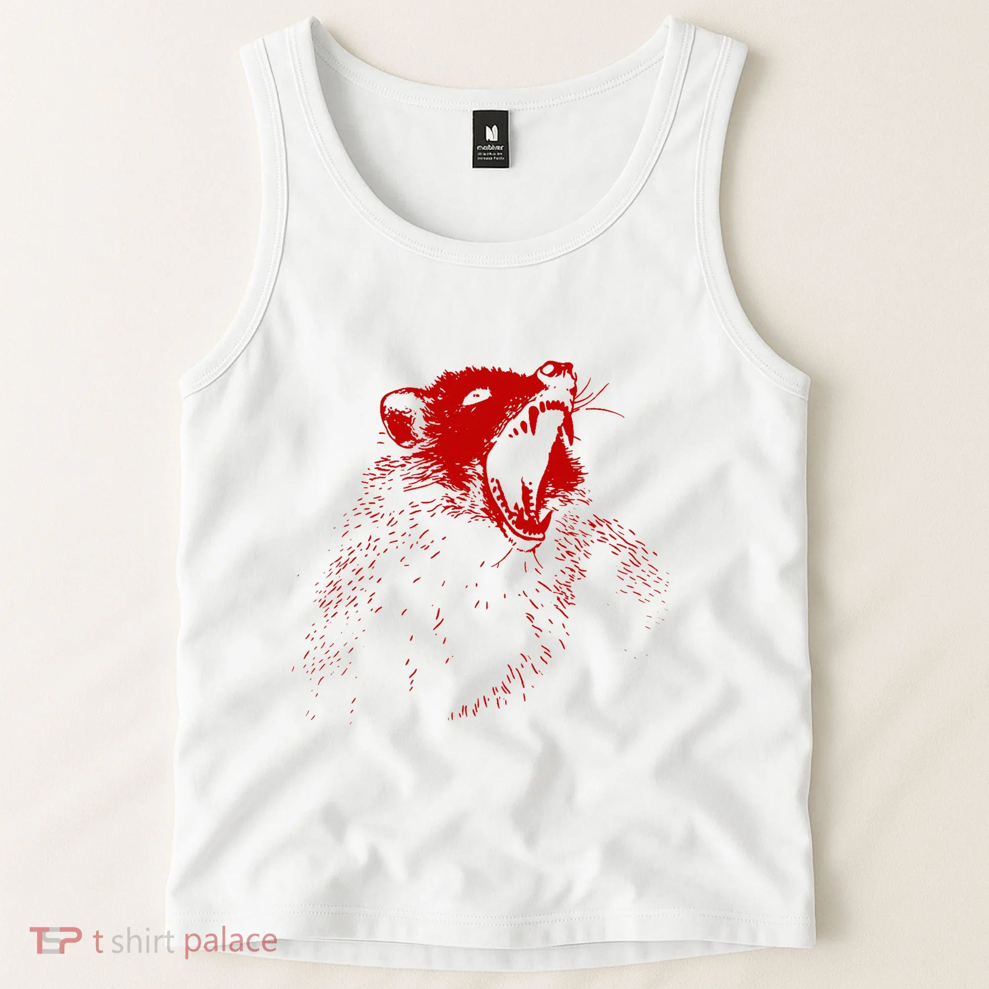 Opossum Hissing Black & Red Angry Possum Tank Top