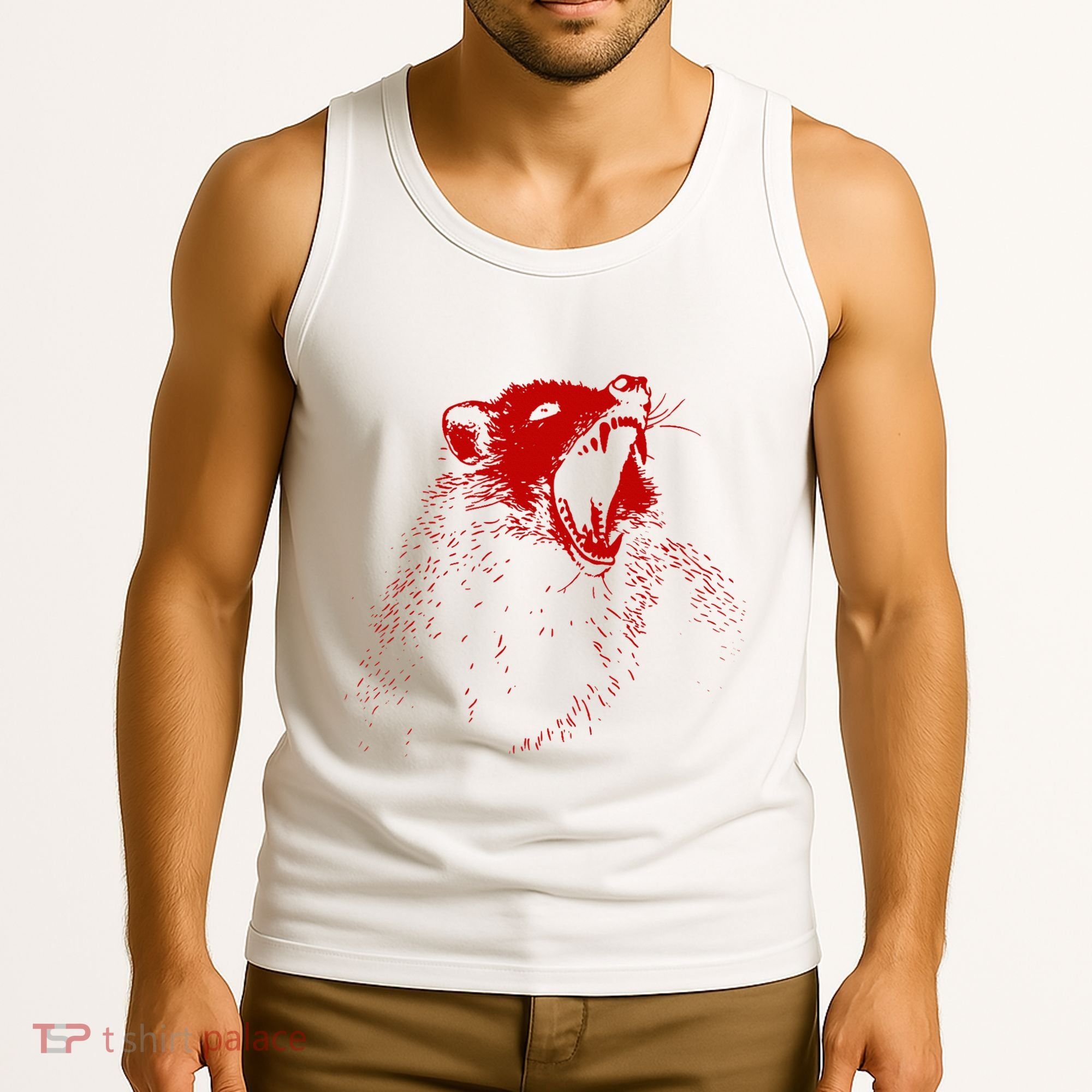 Opossum Hissing Black & Red Angry Possum Tank Top