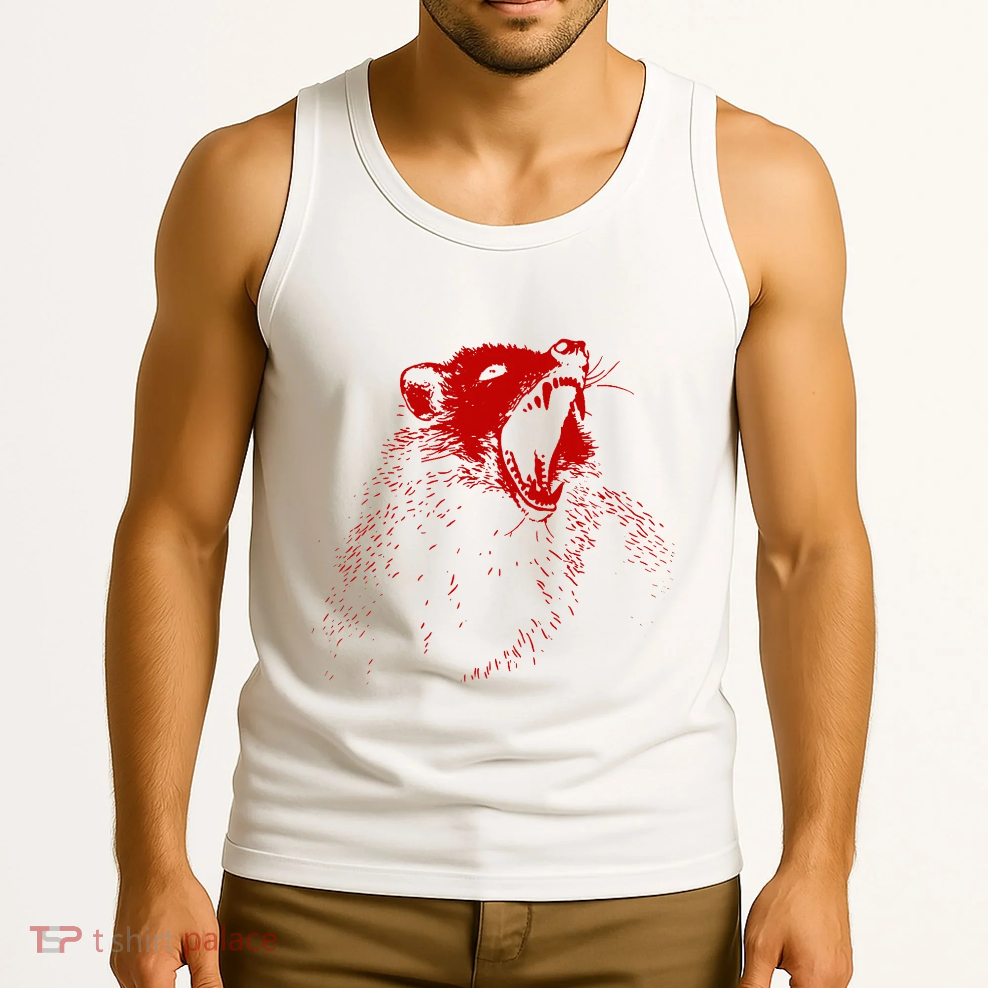 Opossum Hissing Black & Red Angry Possum Tank Top