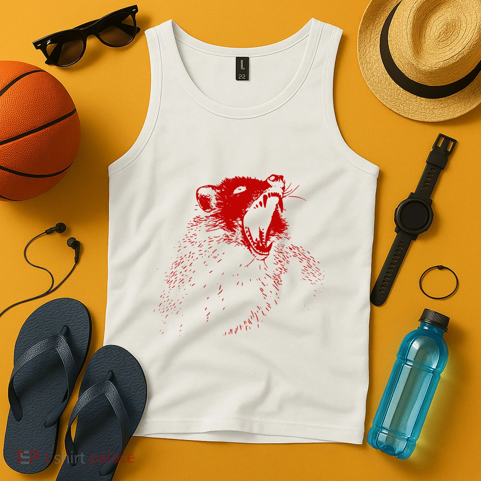 Opossum Hissing Black & Red Angry Possum Tank Top