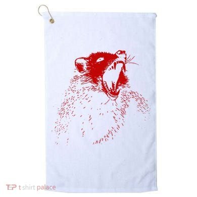 Opossum Hissing Black & Red Angry Possum Golf Towel