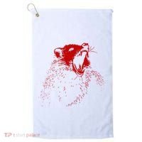 Opossum Hissing Black & Red Angry Possum Golf Towel thumb 0