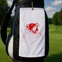 Opossum Hissing Black & Red Angry Possum Golf Towel thumb 2