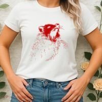 Opossum Hissing Black & Red Angry Possum Women's T-Shirt thumb 2