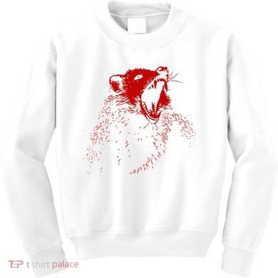 Opossum Hissing Black & Red Angry Possum Kids Sweatshirt