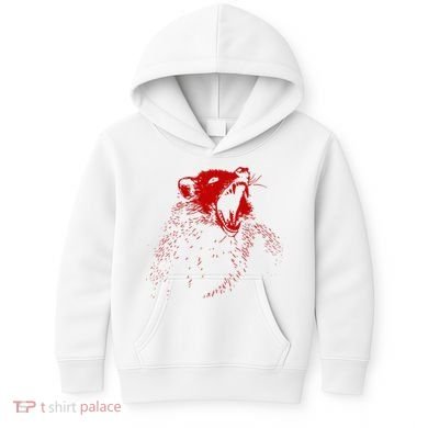 Opossum Hissing Black & Red Angry Possum Kids Hoodie
