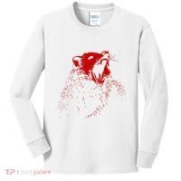 Opossum Hissing Black & Red Angry Possum Kids Long Sleeve Shirt thumb 0
